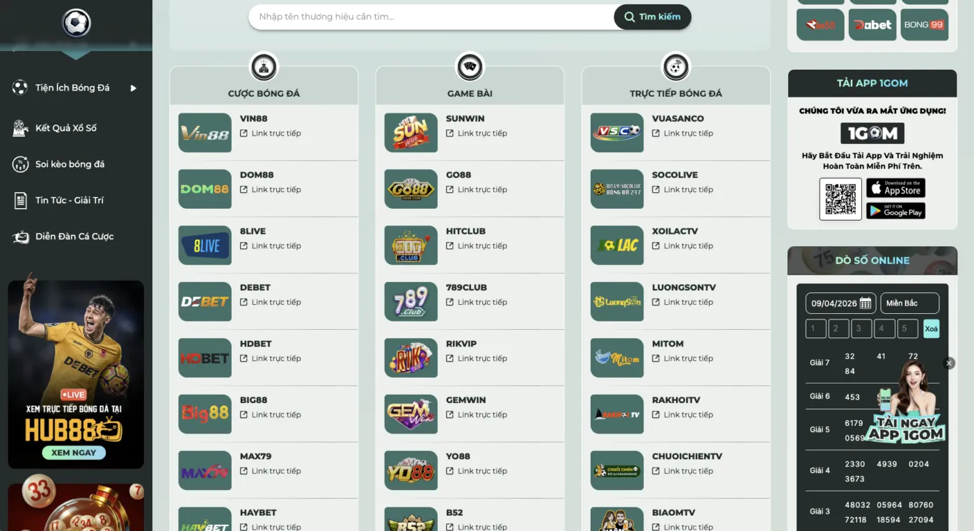 1Gom.vip - Giải pháp link thay thế tốt nhất.