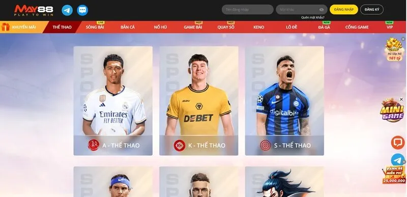 Cá cược thể thao đỉnh cao ngay tại sân chơi May88