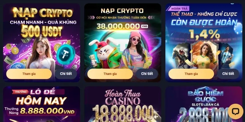 Đa dạng ưu đãi đặc sắc dành cho các thành viên tại nhà cái Vin88 Đa dạng ưu đãi đặc sắc dành cho các thành viên tại nhà cái Vin88