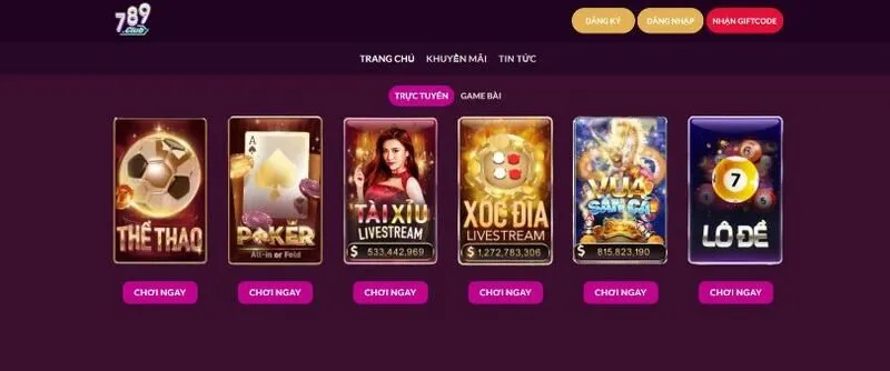 Giới thiệu kho game không nên bỏ qua tại 789club