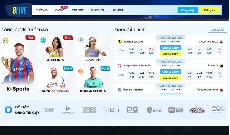 Sảnh cược bóng đá 8live Sảnh cược bóng đá 8live