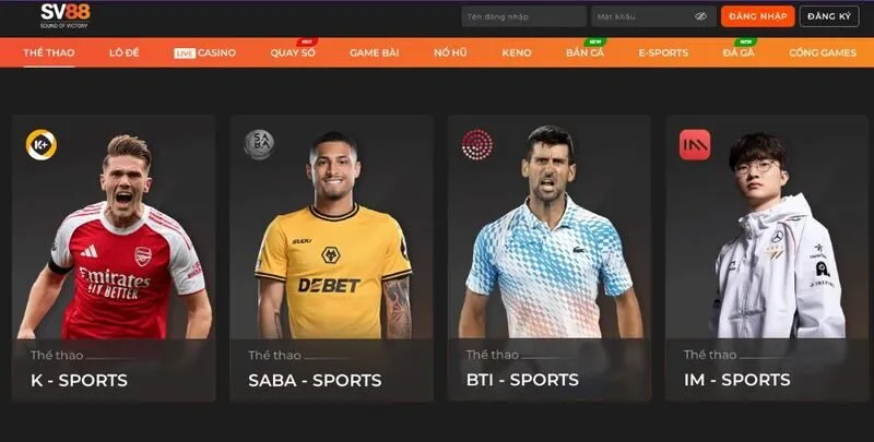 Trò chơi cá cược được cung cấp tại SV88 Trò chơi cá cược được cung cấp tại SV88